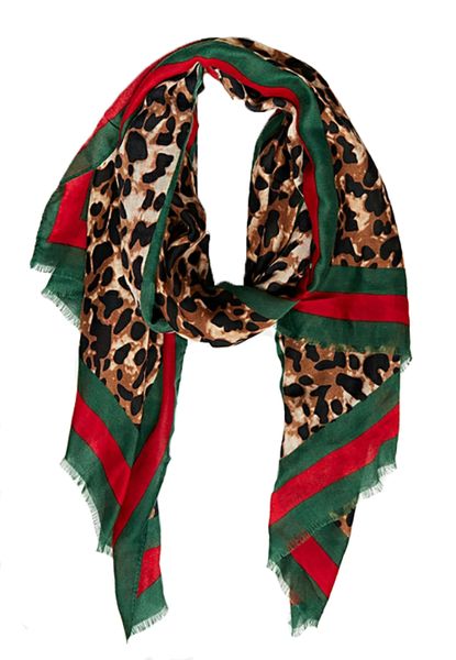 UB Creative Animal Print Border Scarf