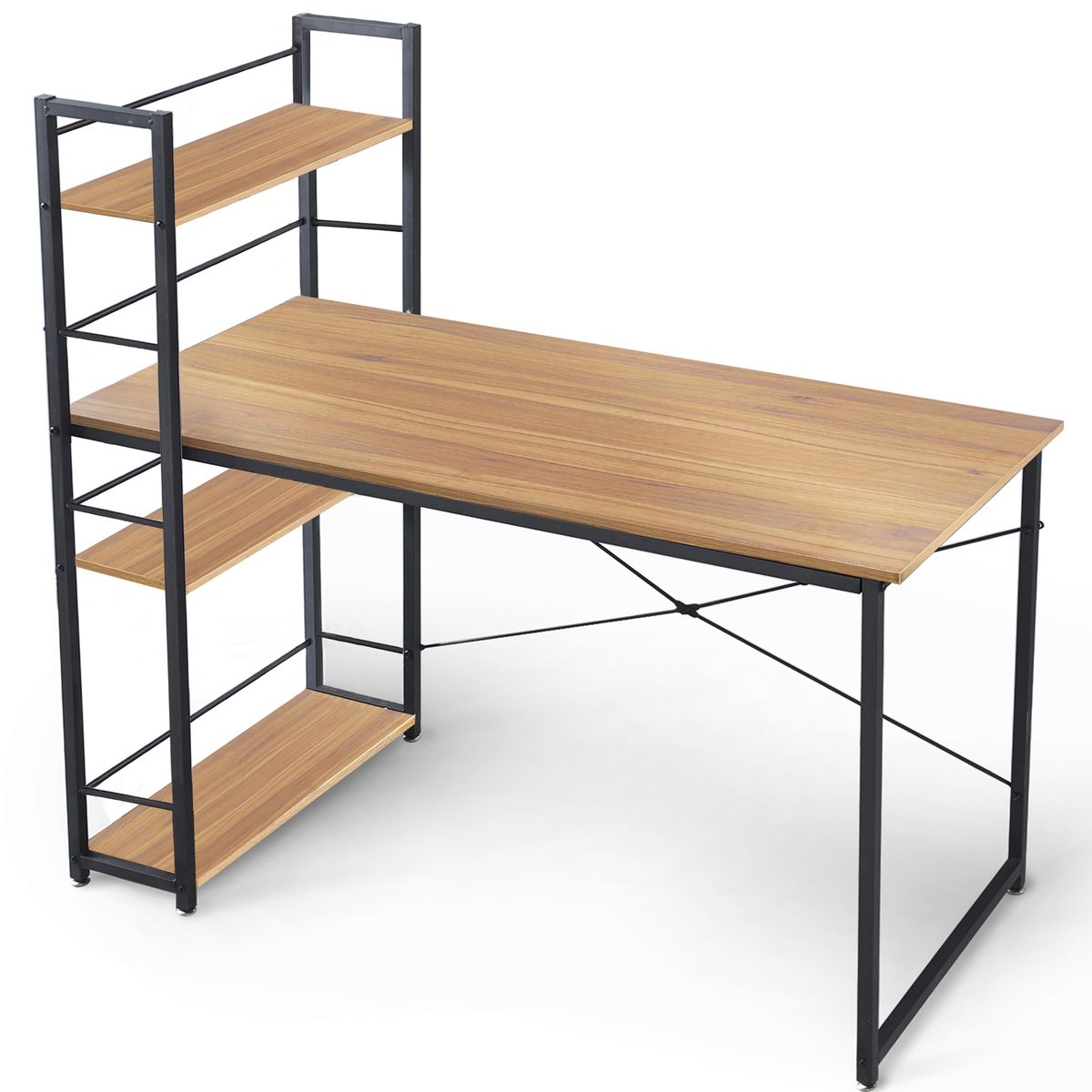 Work Desk Office Computer Table Book Shelf Storage Rack Desk