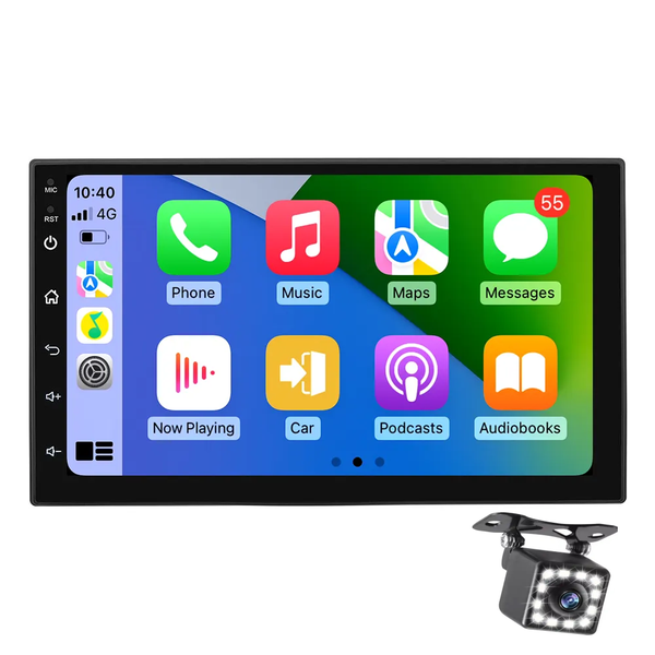 Android double din car radio with Carplay 32GB internal memory universal