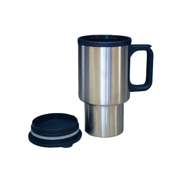 Stainless Steel Thermo Travel Mug with Spill - Proof Lid - 400ml - 5 Pack