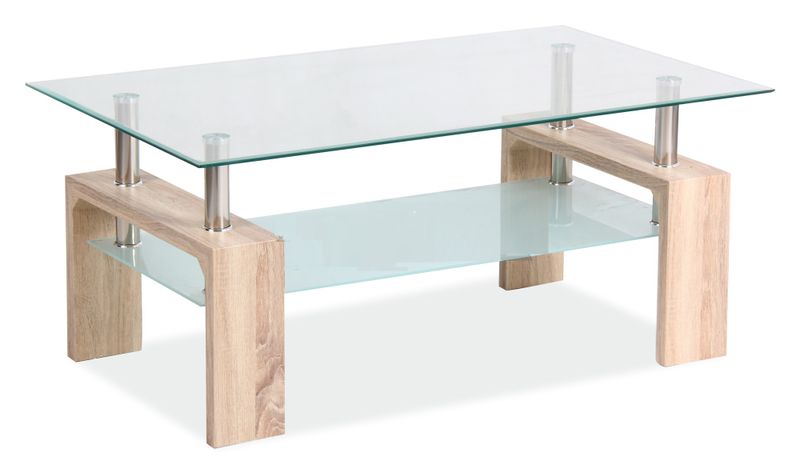 Coffee Tables - Glass Top– Oak