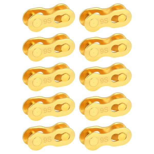 Fluir 10 Piece 9 Speed Silver Bicycle Chain Masterlinks Multipack