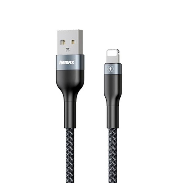 1m 2.4A USB to iPhone Data charger Cable - Black