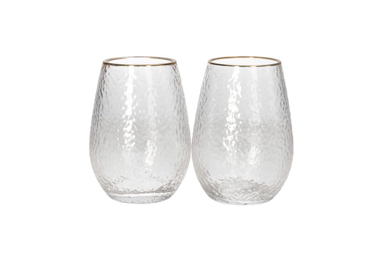 Danny home Premium Stemless Cocktail Glass 2pcs