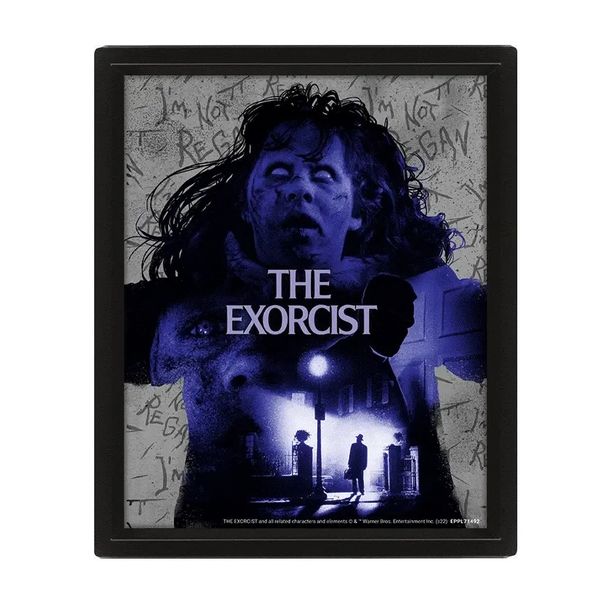 The Exorcist (Exorcism) - Framed 3D Lenticular Poster (25cm x 20cm)
