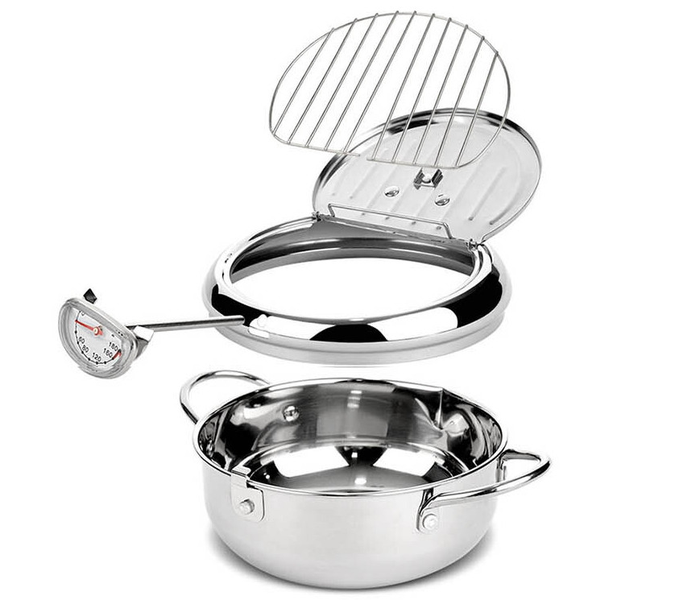 Frying Pot with Temperature Control With Oil-Filter- 2.2 Liter