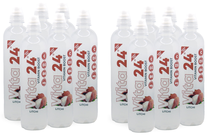 Vita24 Vitamin Boost Litchi Drink 500ml - 12 Pack