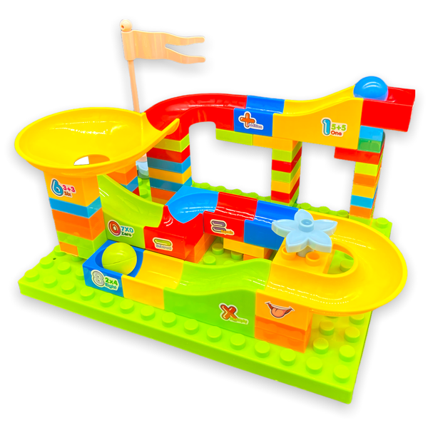 Building Blocks Marble Run Track Toy - Educational STEM Toys for Children