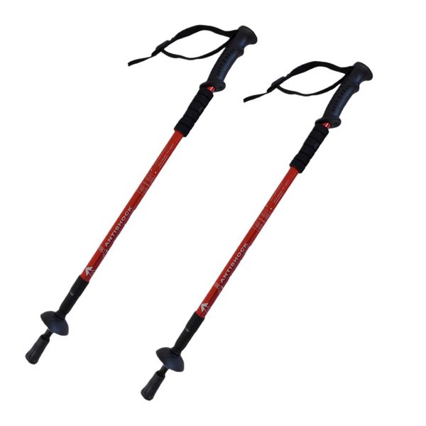 2 Pack Collapsible Lightweight Anti Shock Hiking Trekking Poles