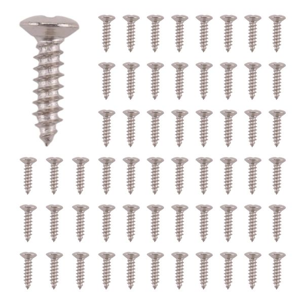100pcs Guitar Pickguard Screws For / silver