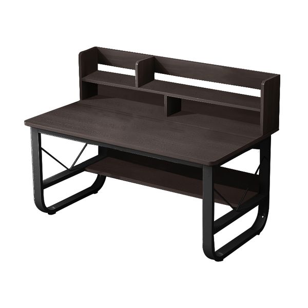 Office Furniture Modern Office Desk Exterior Shelves &amp; Built-In Hutch 100cm