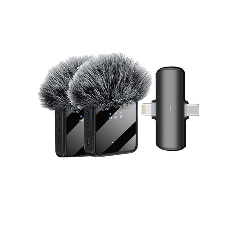 2-in-1 Dual Wireless Lavalier Microphone for YouTube, Vlogging & Interviews Image