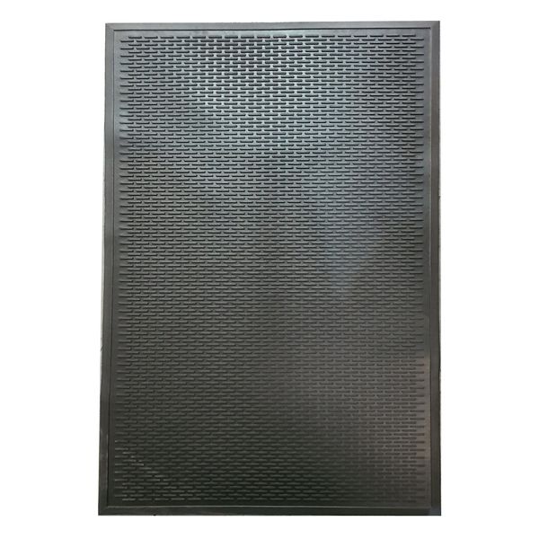 MasterMat Rubber Ramped Staggered Scrapper Mat - Black