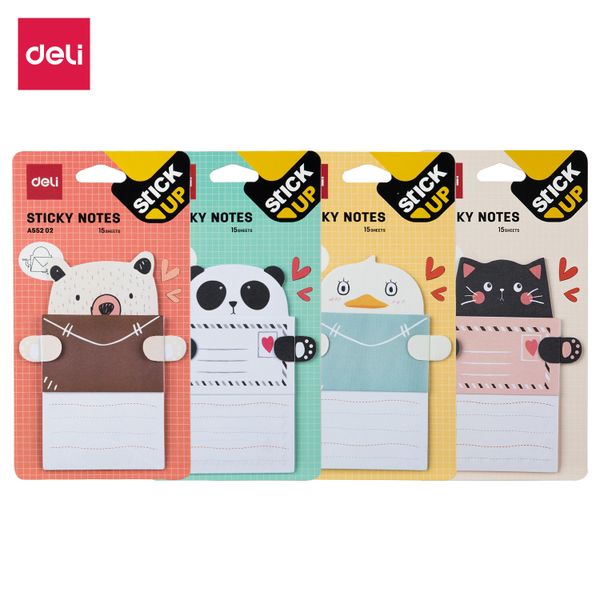 Deli Sticky Notes 76×101mm 15 Sheets, 4 packs