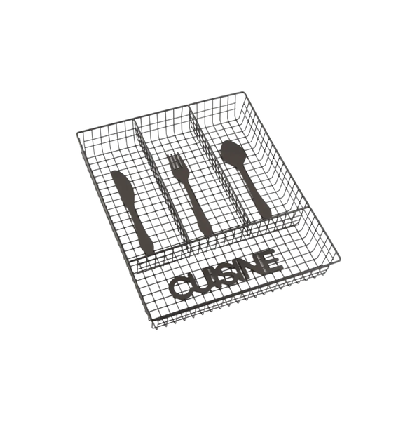 26x32cm 4 Compartment Kitchen Cutlery Organizer Tray