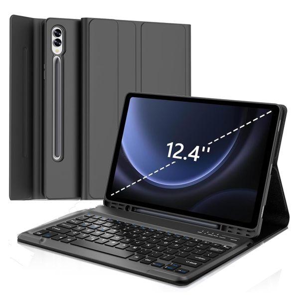 Bluetooth Keyboard Case Compatible with Samsung Galaxy Tab S10+/S9+ 12.4