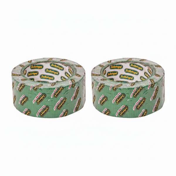 Sellotape Green Duct Tape 48mm x 25m - 2 Pack