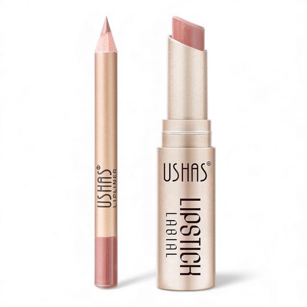 Ushas Matte Lip Stick &amp; Creamy Lip Liner Duo Set Long Lasting