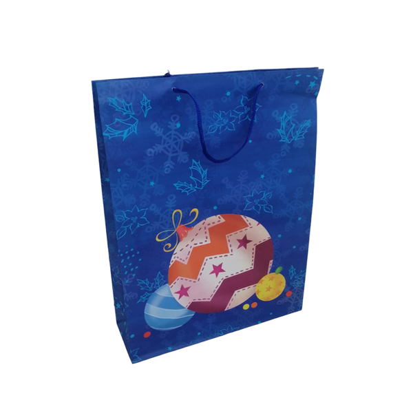 Blue Christmas Ornament Gift Bag - Pack of 12