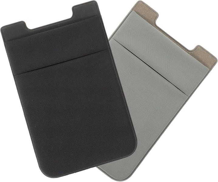 2pcs Marble Pattern Phone Card Holder Stickers Dual Slot Credit Card