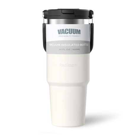 Redisson 30oz Tumbler with Handle Straw Lid, Stainless Steel Travel Mug Image
