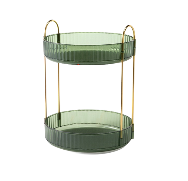 360 Degree Rotating Makeup Organizer bathroom kitchen storage stand 3 Tier
