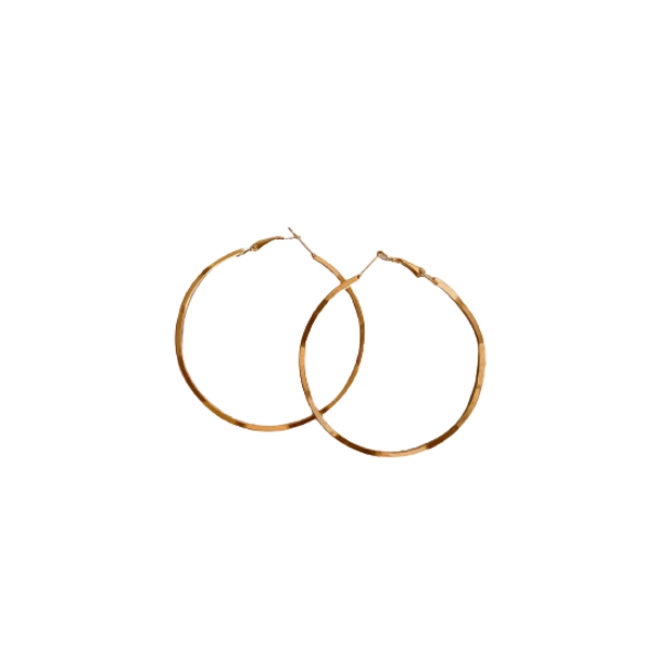 Large Curve Shape Hoop Earrings - 1 Pair