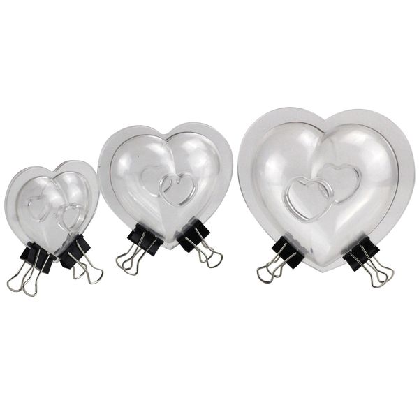 6 Pcs Diy Chocolate Mold 3D Love Heart Mold Baking Candy Mould