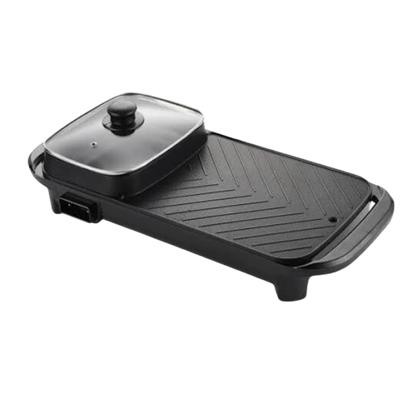 2-in-1 Electric Grill and Hot Pot - Non-Stick