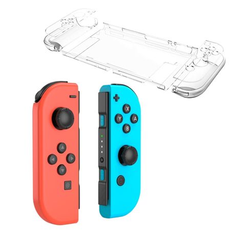 Wireless Gamepad & Clear Case Compatible for Nintendo Switch-RedBlue Image