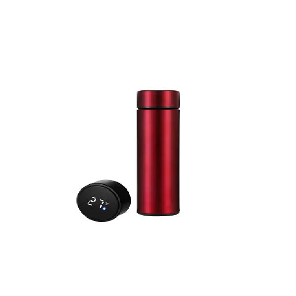 Stainless Steel Vacuum LED Temperature Display Smart Water Cup - Pink