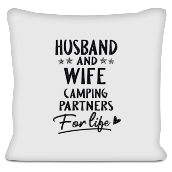 Husband And Wife Camping Partners For Life Gift Scatter Cushion