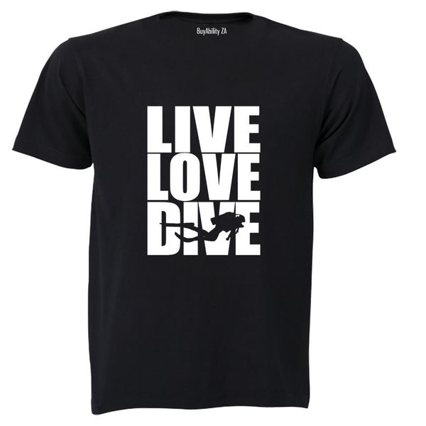 Live. Love. Dive - Adults - T-Shirt