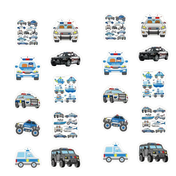 Police Car Journaling Stickers