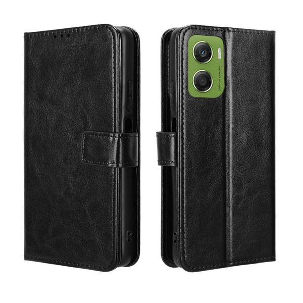 Crazy Horse Pattern Leather Case Compatible With Motorola Edge 50 Pro 5G