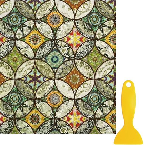 4m Window Privacy Film Mandala Decorative Glass Bohemian Style