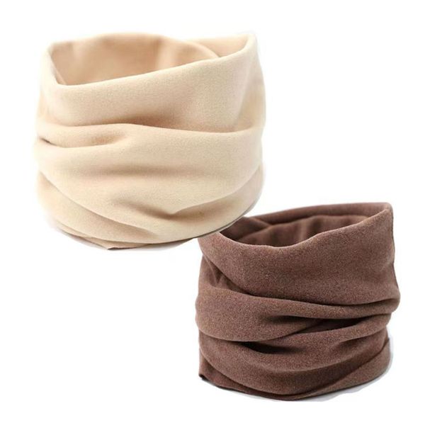 Women's autumn and winter self-heating velvet thickened solid color scarves