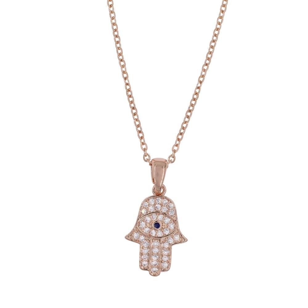 iDesire Hamsa Hand Cubic Zirconia Pendant Necklace-IN30 | Shop Today ...