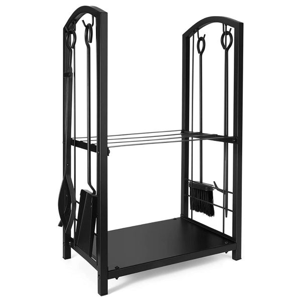 Lifespace Log Holder Set with 4 x Fireplace Tools