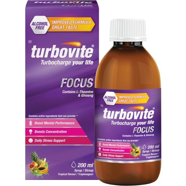 Turbovite Focus Alcohol Free Syrup 200ml