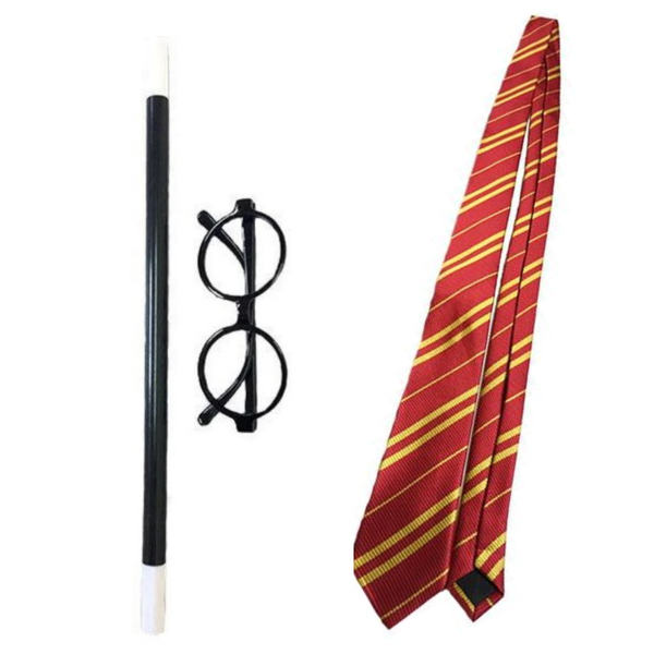 Harry Potter Tie, Glasses and Wand