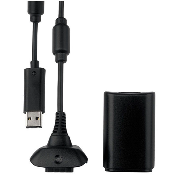 X-Box 360 Play and Charge Kit - Battery &amp; Controller Charger Pack - Black