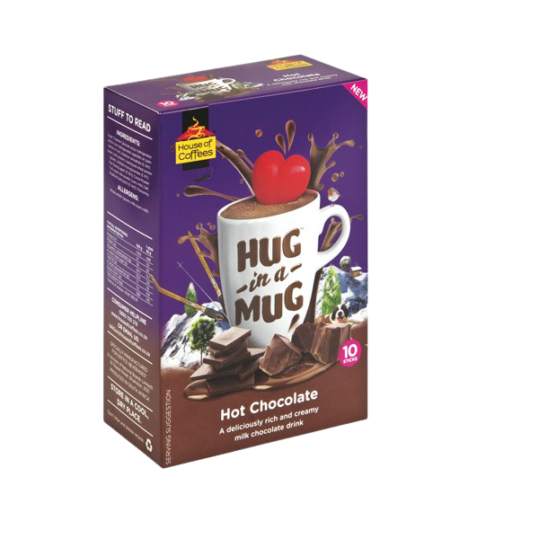 House Of Coffees - Hug in Mug Hot Chocolate (10 x 25g)