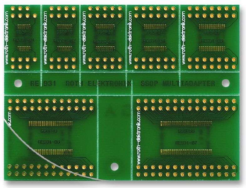 Roth Elektronik (RE471) Multiadaptor, SMD, FR4, Epoxy Glass Composite