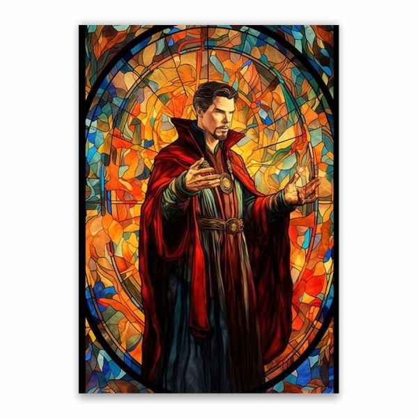 Doctor Strange Stained Glass Poster - A1