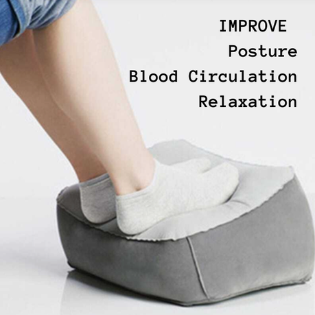 Foot stool foot rest inflatable cushion office travel TV Daily Sale Shop