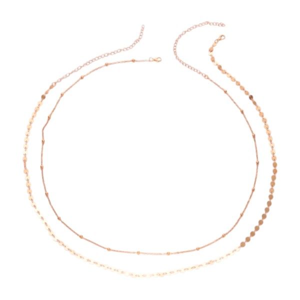 2 Piece - Beaded Waist Chain Set - Gold