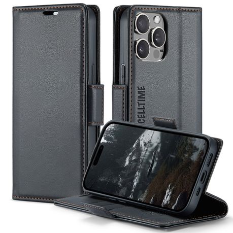 Retro Flip Case Compatible with iPhone 15 Pro Max Leather Wallet Cover Image