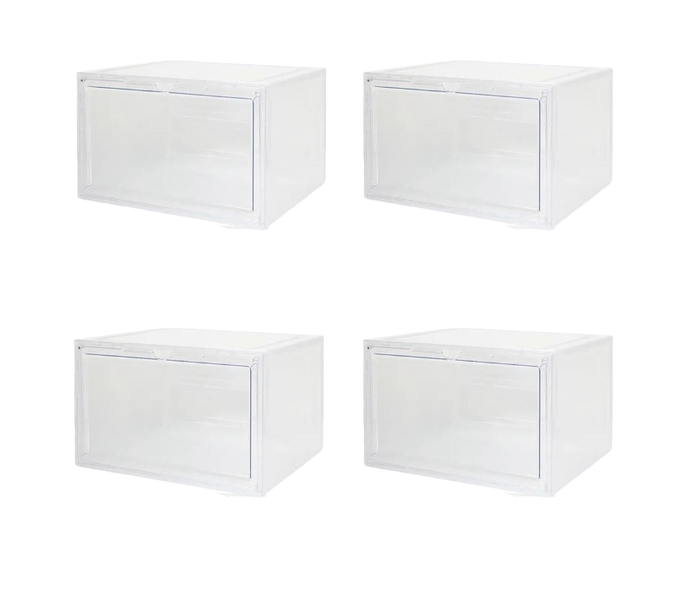 4 Piece Clear Transparent Stackable Display Box