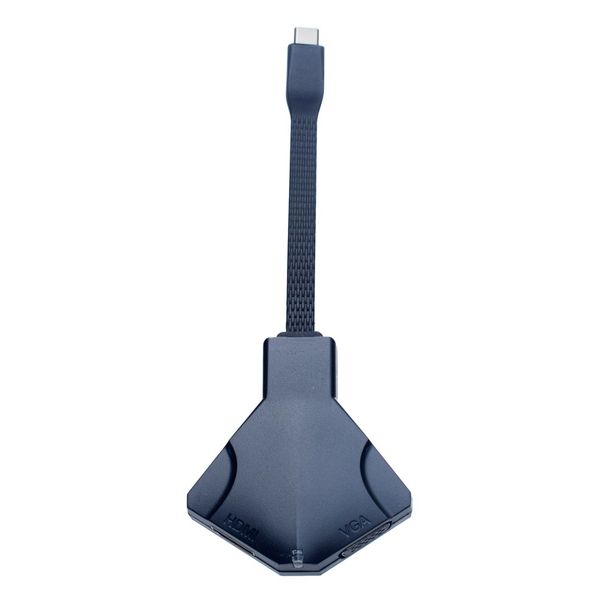 Type-C to 4K HDMI (UHD) and VGA and 3.5 Jack video adapter